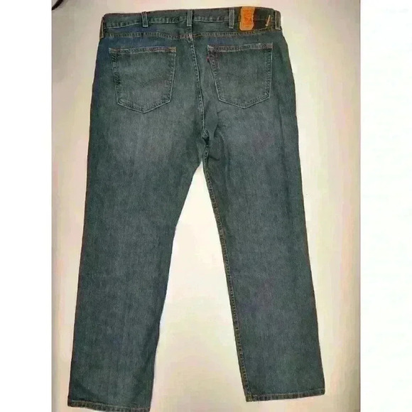 Levi's 559 Jeans Mens 38x32 (42x32) Stretchy Flex Blue Straight Leg Waterless - Picture 8 of 10